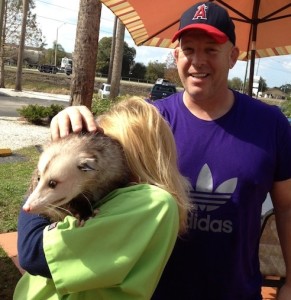 Matt Furey with possum